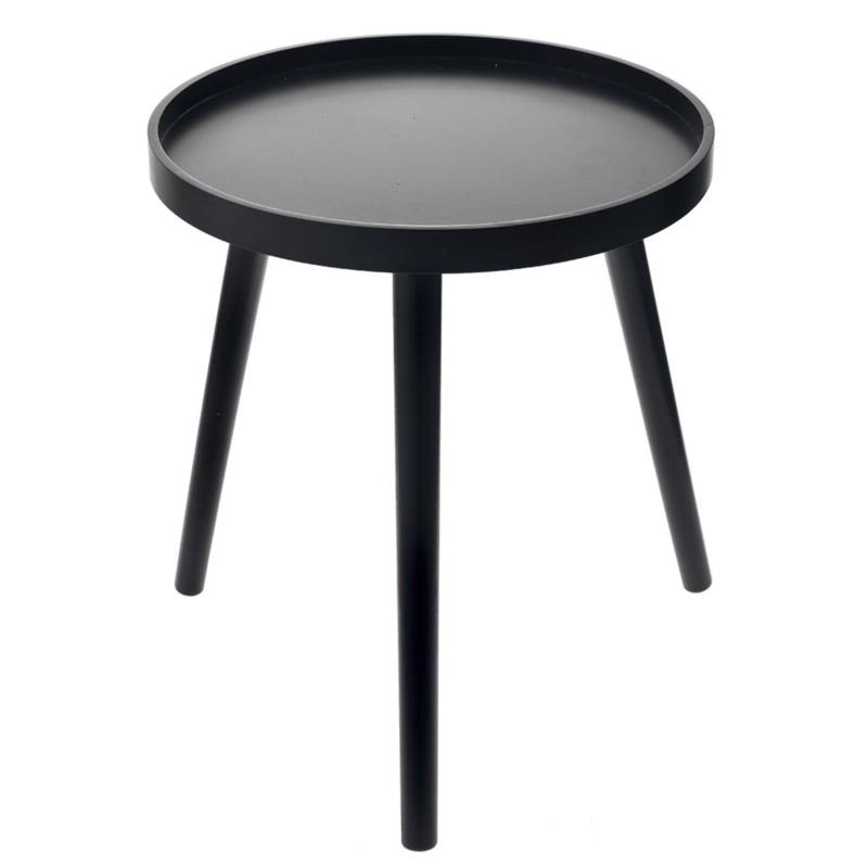 Τραπέζι βοηθητικό από mdf σε μαύρο χρώμα Φ40
