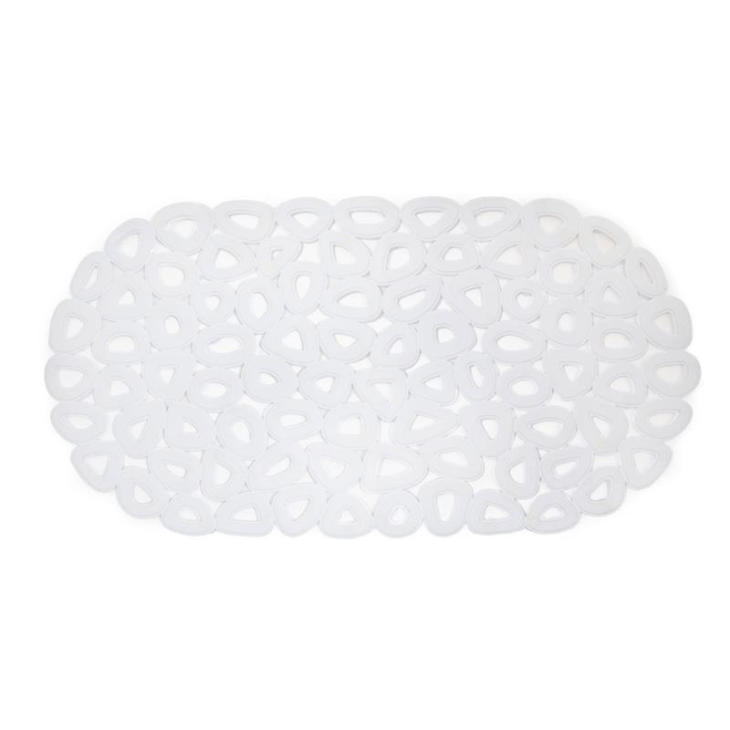 Ταπέτο Μπάνιου Αντιολισθητικό Pvc Λευκό Eco Estia 68x35x0,6εκ. 02-11567 (Υλικό: PVC, Χρώμα: Λευκό) - estia - 02-11567