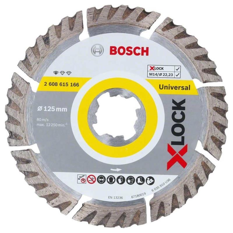 Διαμαντοδίσκος Κοπής BOSCH X-LOCK STANDARD FOR UNIVERSAL 125mm 1Τμχ