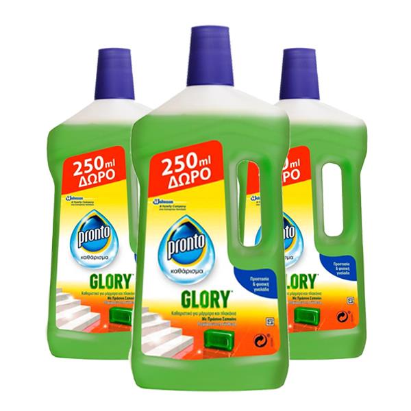 Υγρό Καθαριστικό για Μάρμαρα & Πλακάκια Pronto Glory (3x1lt) τα 3τεμ -20%