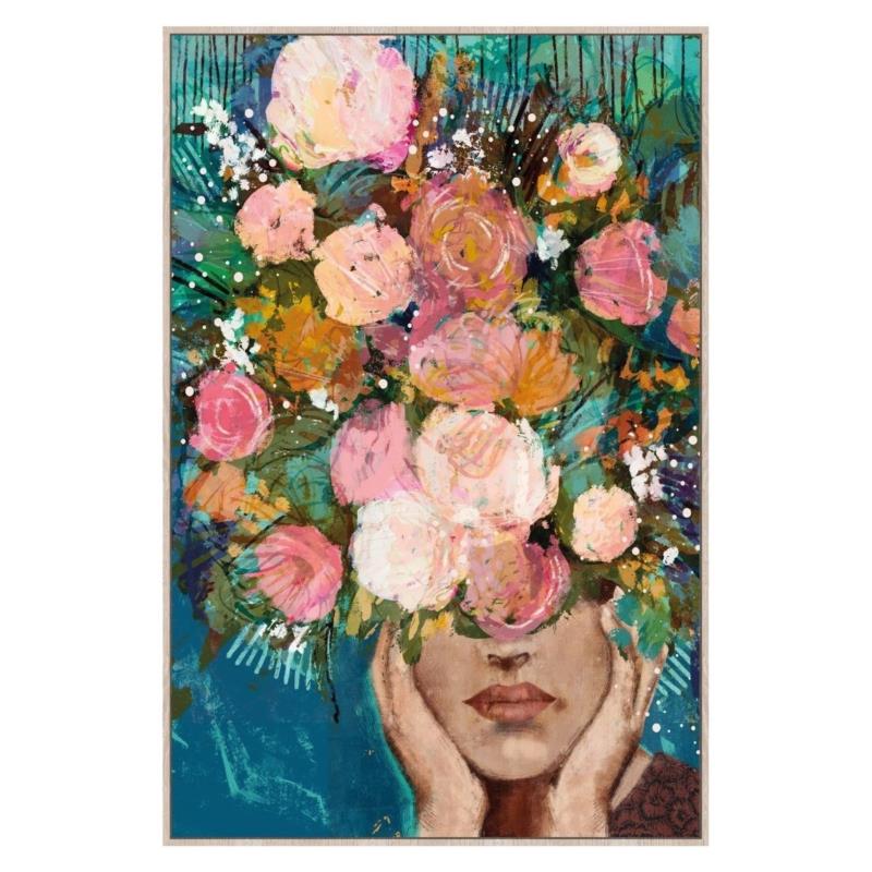 Πίνακες Signes Grimalt Λουλούδι Γυναίκα Κουτί