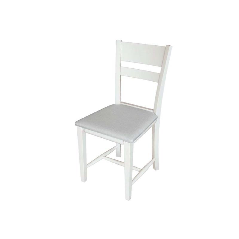 Καρέκλα Tomy με ύφασμα Λευκό, 42x47x88 εκ., Genomax