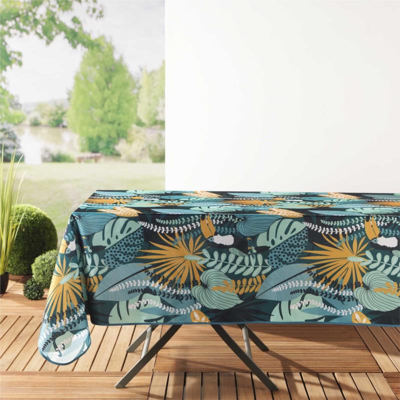 Τραπεζομάντιλο Douceur d interieur NAPPE RECTANGLE 150 x 240 CM POLYESTER IMPRIME BRAZILIA MENTHE/V
