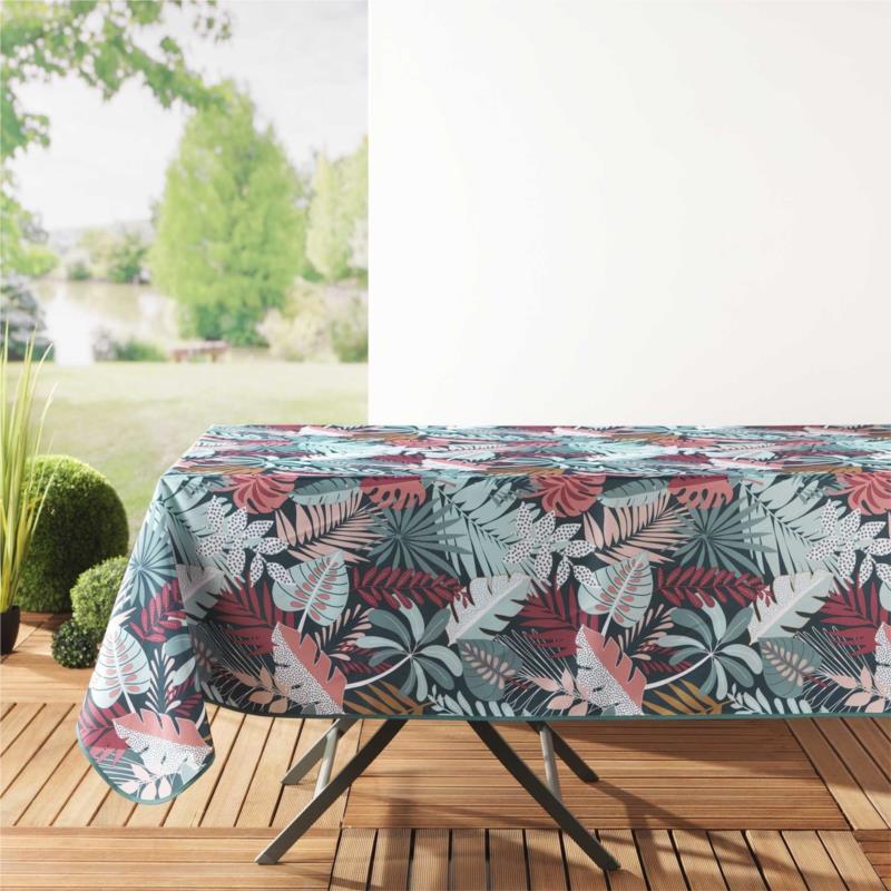 Τραπεζομάντιλο Douceur d interieur NAPPE RECTANGLE 150 x 240 CM POLYESTER IMPRIME JACALA BLEU