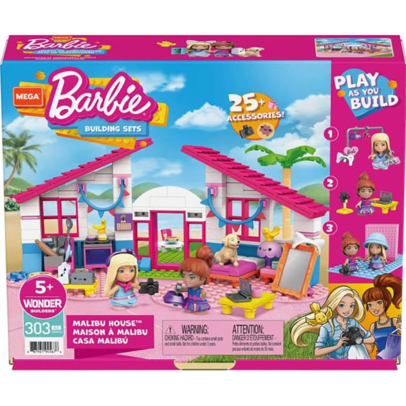 Mega Bloks Barbie Σπιτι Malibu Building Set - GWR34