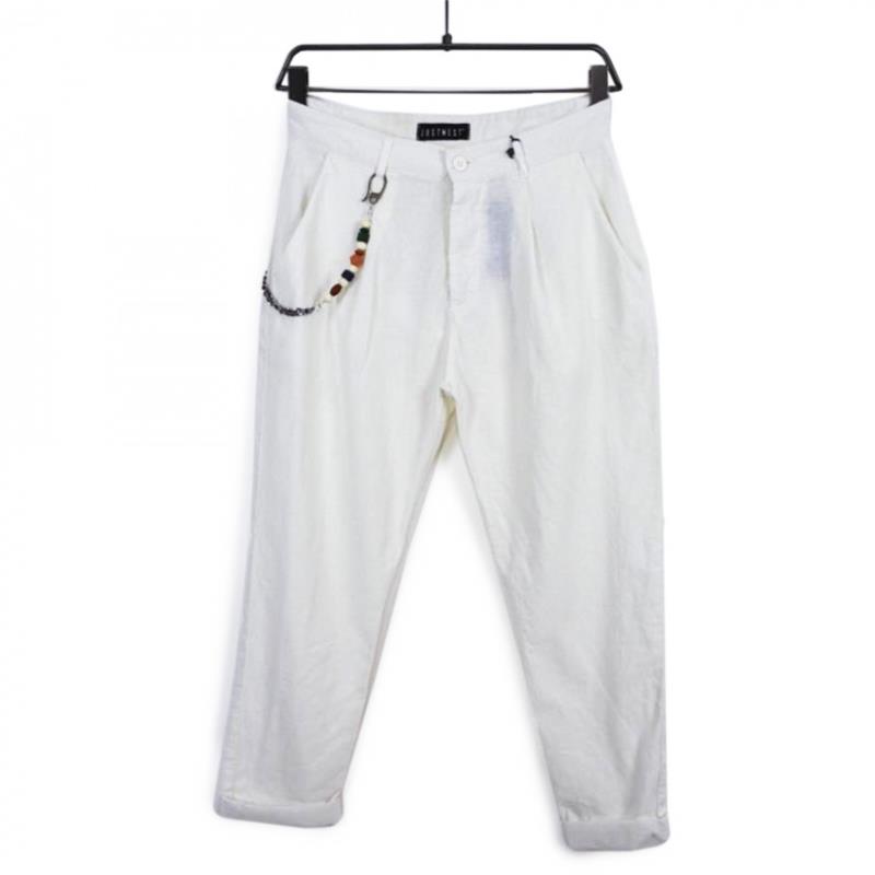 Ανδρικό λευκό παντελόνι Just West LINO 06