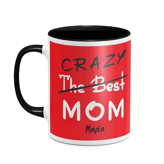 Crazy Mom - Κούπα Μαύρο Απλή