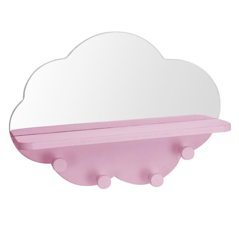 Καθρέφτης Τοίχου Με 4 Κρεμαστράκια (39x8.5x27) K-M Cloud Pink HZ1990160