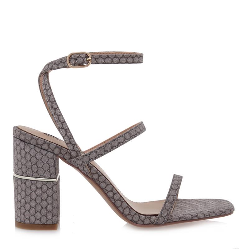EXE Shoes Πέδιλα Γυναικεία HELEN-684 700-684 Ατσαλί Μπρονζε Glitter O4700684503P