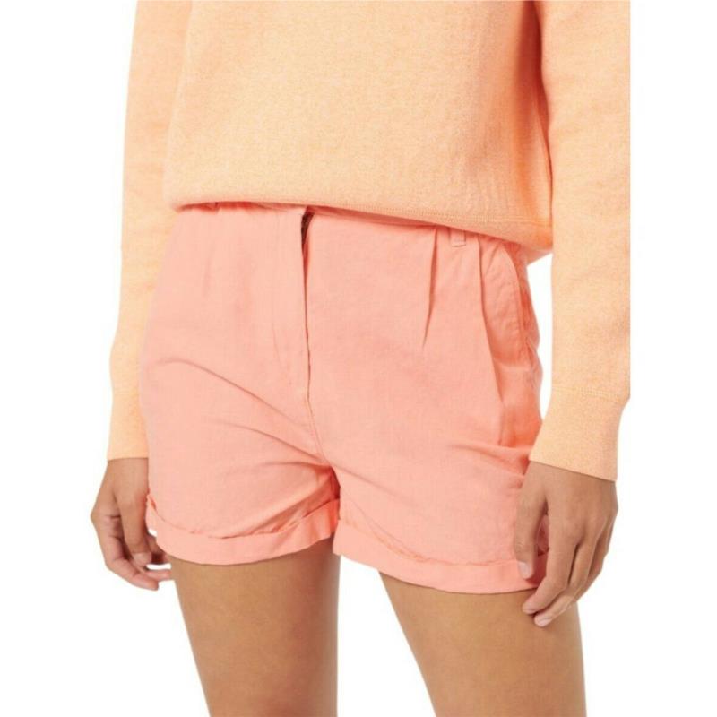 Superdry - STUDIOS LINEN SHORT - SUNSET CORAL