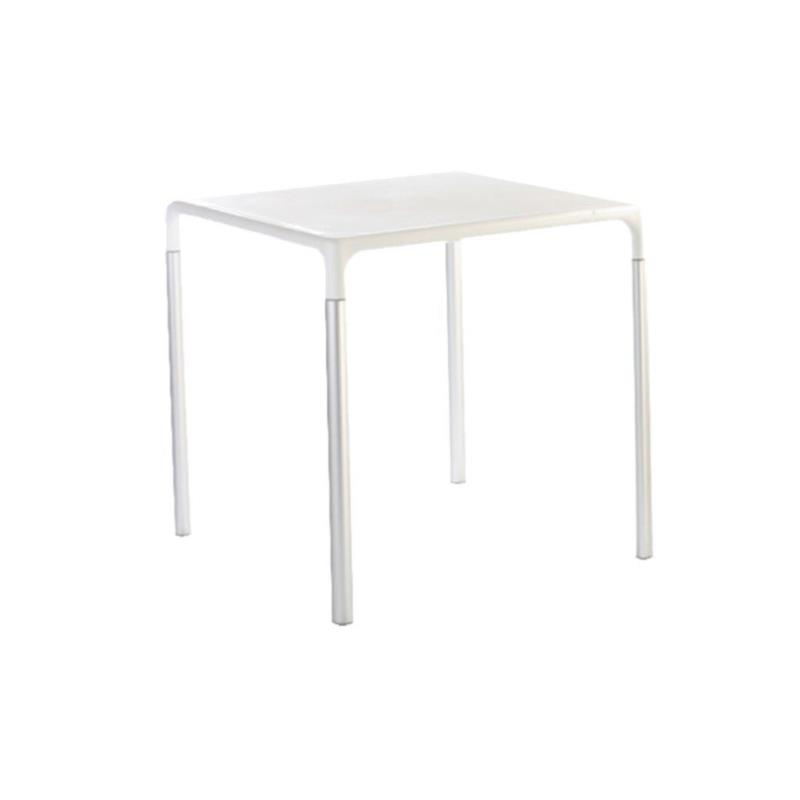 Τραπέζι Εξωτερικού Χώρου Μεταλλικό-Πλαστικό 70x70x72εκ. ISI758/W (Υλικό: Μεταλλικό, Χρώμα: Λευκό) - J&M HOME - 4-ISI758/W