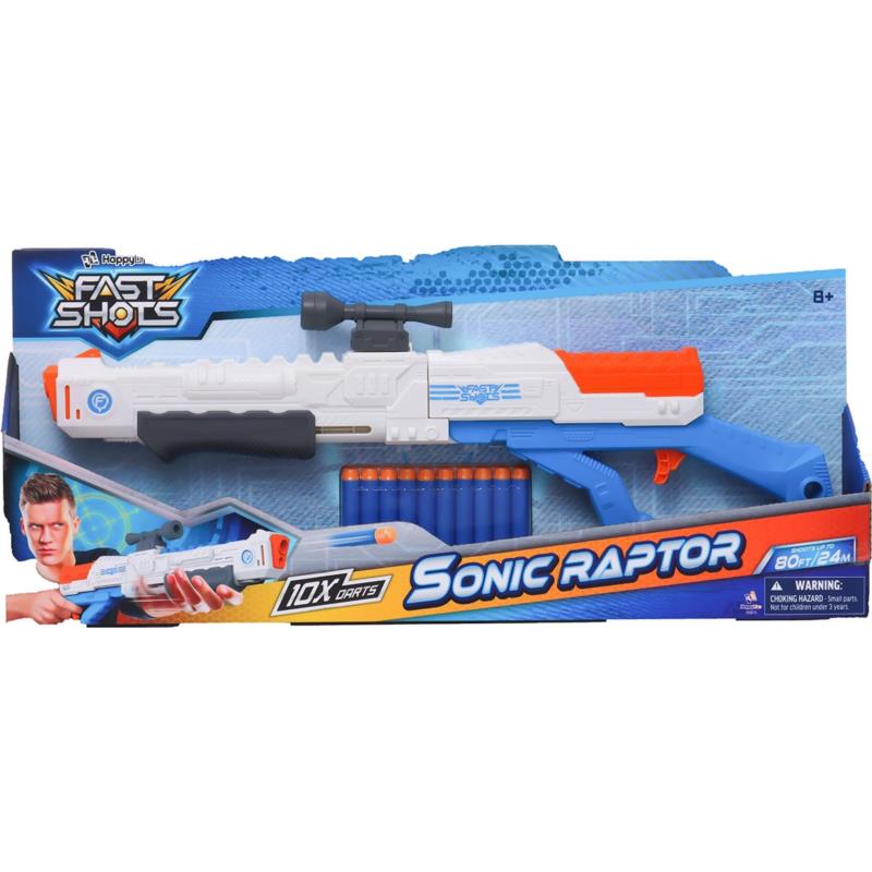 Just Toys Fast Shots Dart Blaster Sonic Raptor Με 10 Βελη - 590070