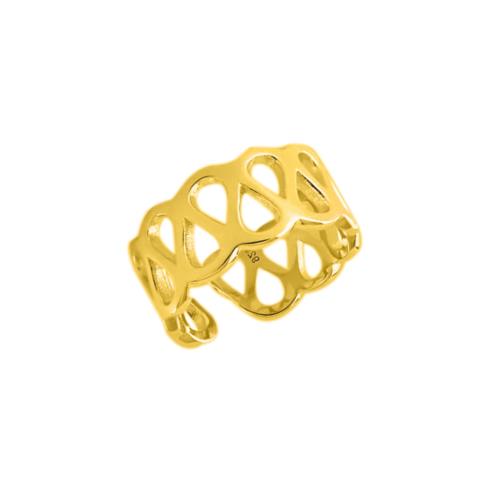 Δαχτυλίδι από ασήμι 925° Ιnfinity επίχρυσο