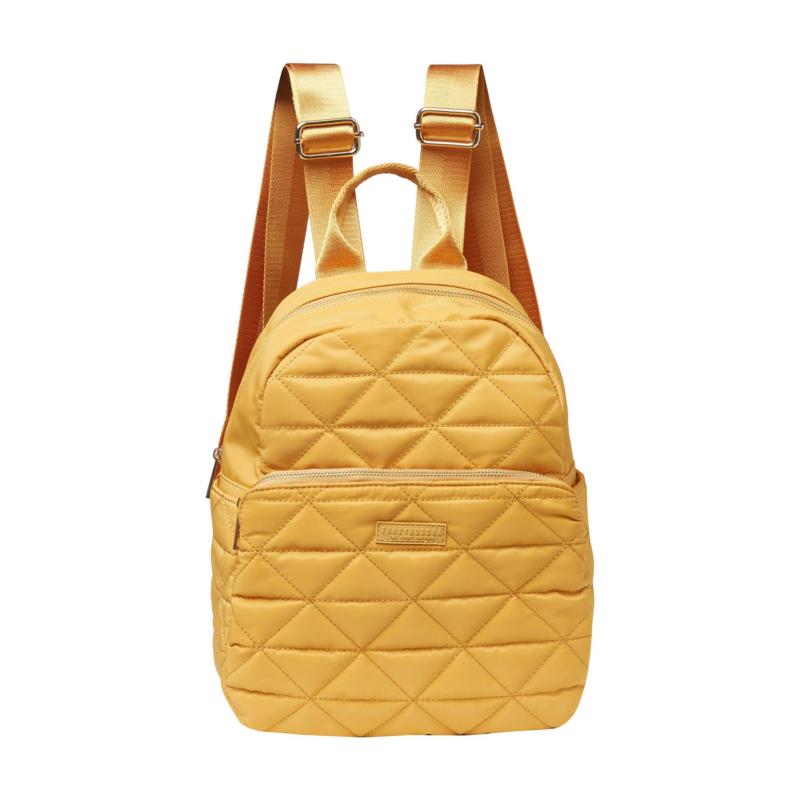 Funky Buddha γυναικείο backpack με καπιτονέ σχέδιο και logo patch - FBL005-153-10 - Κίτρινο