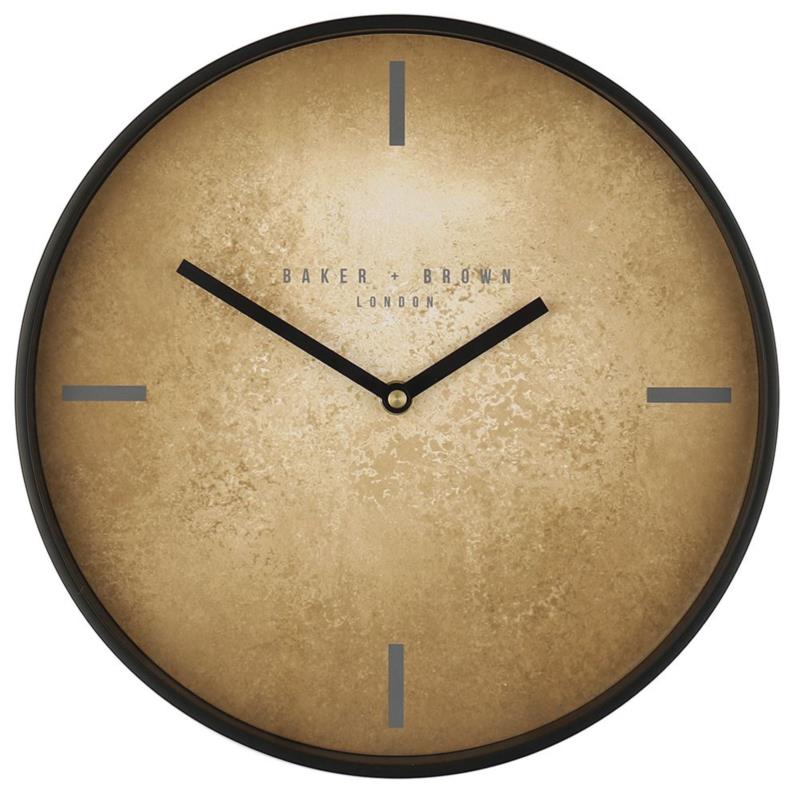 Ρολόι Τοίχου Baker Brown Καφέ iliadis 30εκ. 76462 (Χρώμα: Καφέ) - Iliadis - il_76462