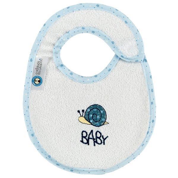 Σαλιάρα Αδιάβροχη Βαμβακερή Μικρή Baby Ciel (Ύφασμα: Βαμβάκι 100%, Χρώμα: Γαλάζιο ) - Ο Κόσμος του Μωρού - 5205626191520