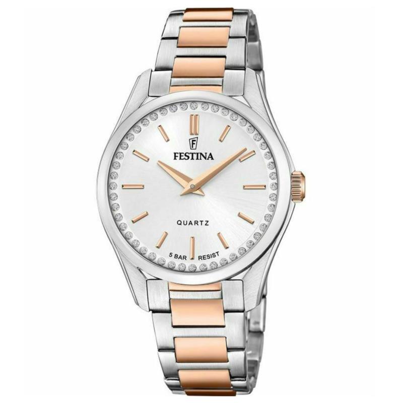 FESTINA Crystals Two Tone Stainless Steel Bracelet F20620-1
