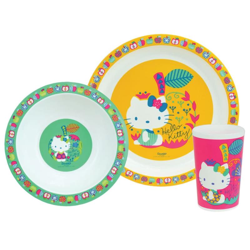 Παιδικό Σετ Φαγητού 3τμχ Hello Kitty ANGO 005988 (Υλικό: Πολυπροπυλένιο) - ango - ANGO_005988