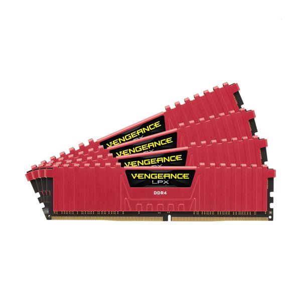 Corsair Vengeance LPX Red 16GB DDR4-2133ΜΗz C13 (CMK64GX4M4A2133C13R) x4