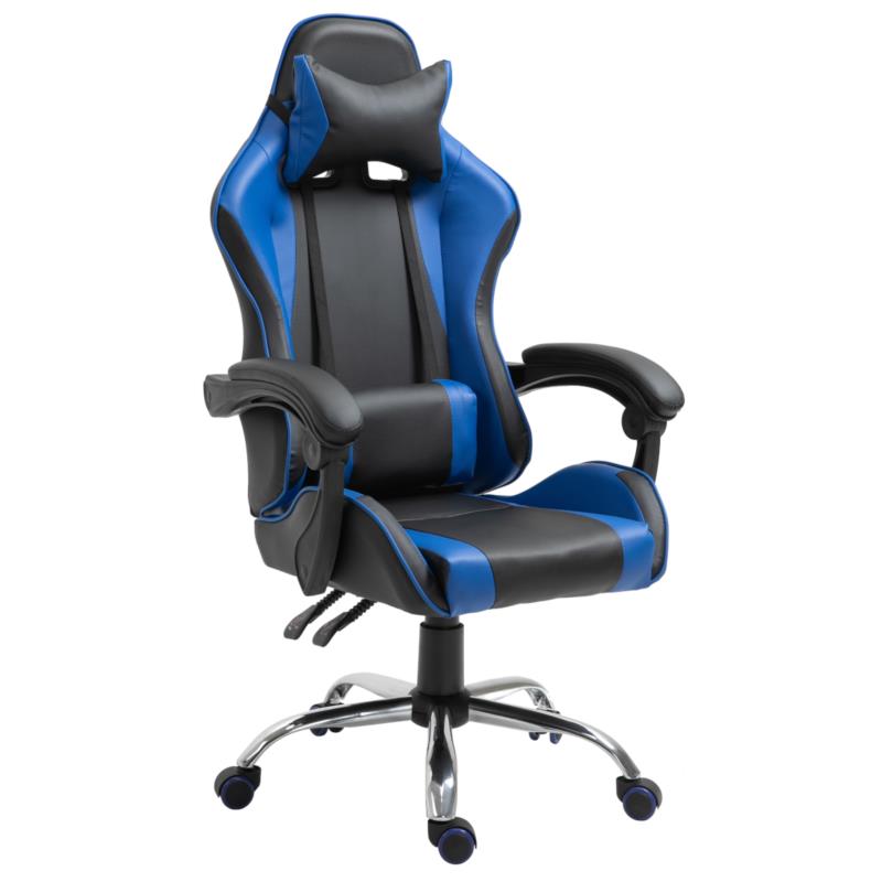 Καρέκλα Γραφείου Gaming BRAY Μπλε/Μαύρο PVC 67x50x120-127cm