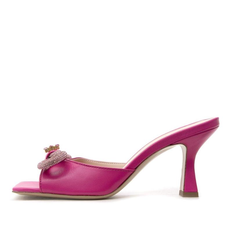LEATHER HIGH HEEL SANDALS WOMEN L'ESTROSA
