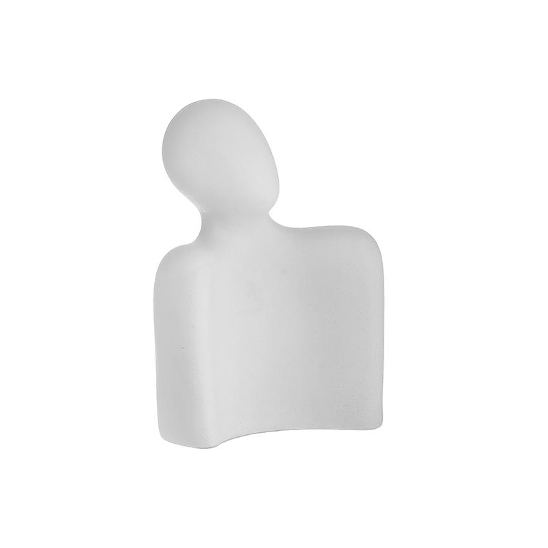 Διακοσμητικό Επιτραπέζιο Κεραμικό Λευκό inart 15x8x20εκ. 3-70-266-0060 (Υλικό: Κεραμικό, Χρώμα: Λευκό) - inart - 3-70-266-0060