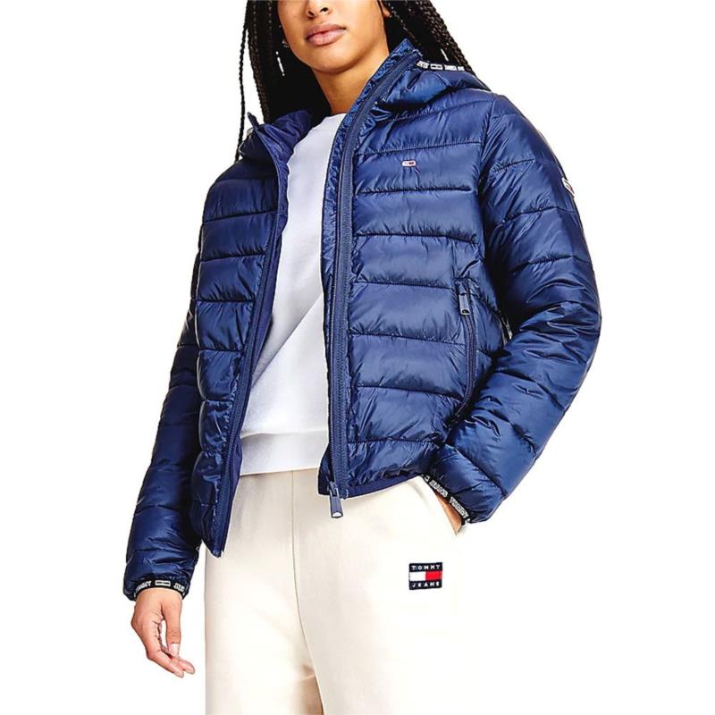 TOMMY JEANS QUILTED TAPE HOODED JACKET WOMEN