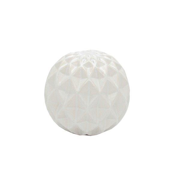 Διακοσμητική Επιτραπέζια Μπάλα Κεραμική Λευκή Art Et Lumiere 9,5x9εκ. 40805 (Υλικό: Κεραμικό, Χρώμα: Λευκό) - Art Et Lumiere - lumiere_40805