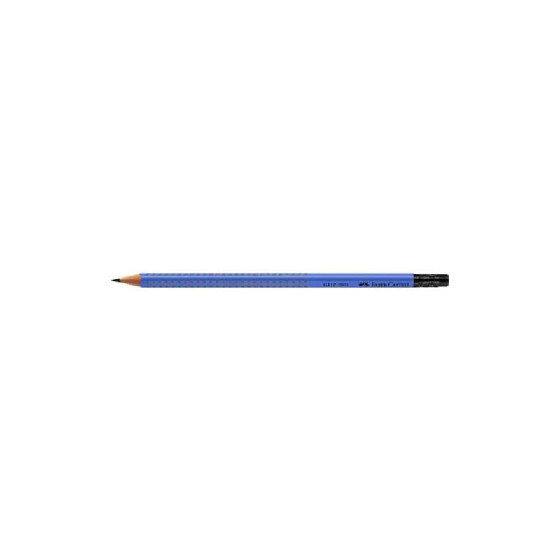 Faber-Castell Μολύβι Grip με γόμα Μπλε - 077100-074-501