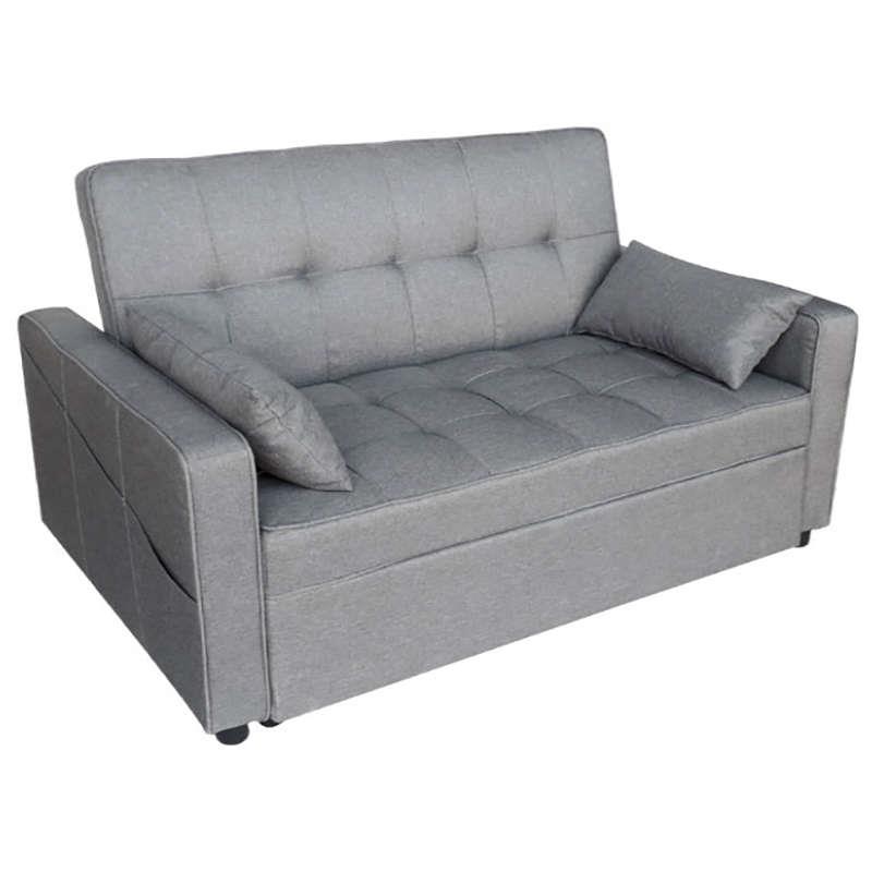 Καναπές-Κρεβάτι Τριθέσιος ELMIRA Γκρι Ύφασμα 152x102x90cm