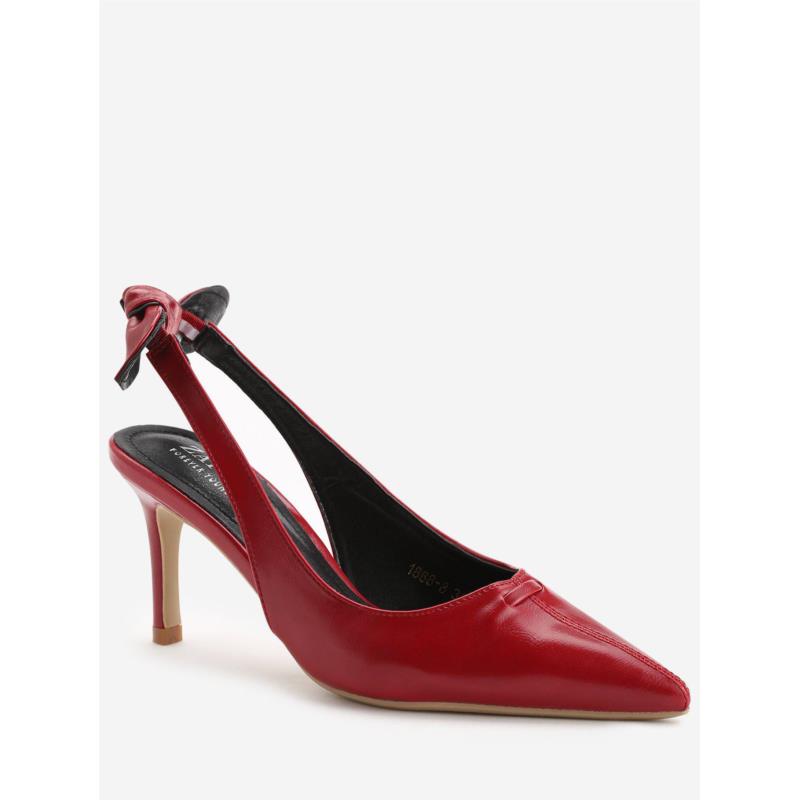 Chic Bowknot Pointed Toe Slingback Pumps