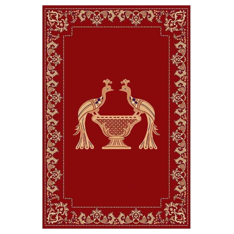 Χαλί εκκλησιαστικό Isexan Atlantis Orthodoxia 4000 κόκκινο (red) - Παγώνι