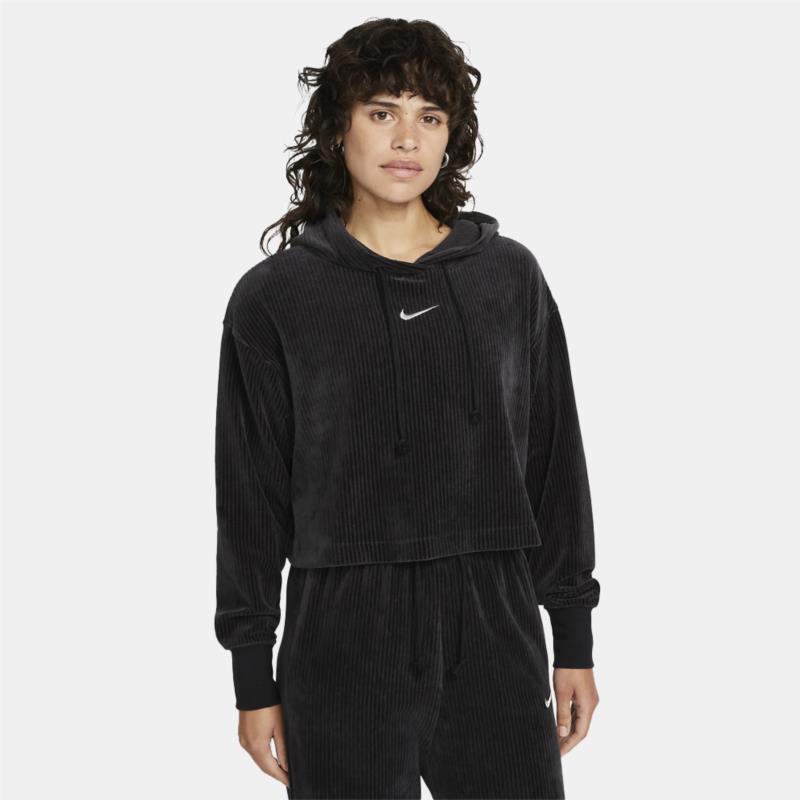 Nike Sportswear Velour Cropped Γυναικεία Μπλούζα με Κουκούλα (9000110820_4376)