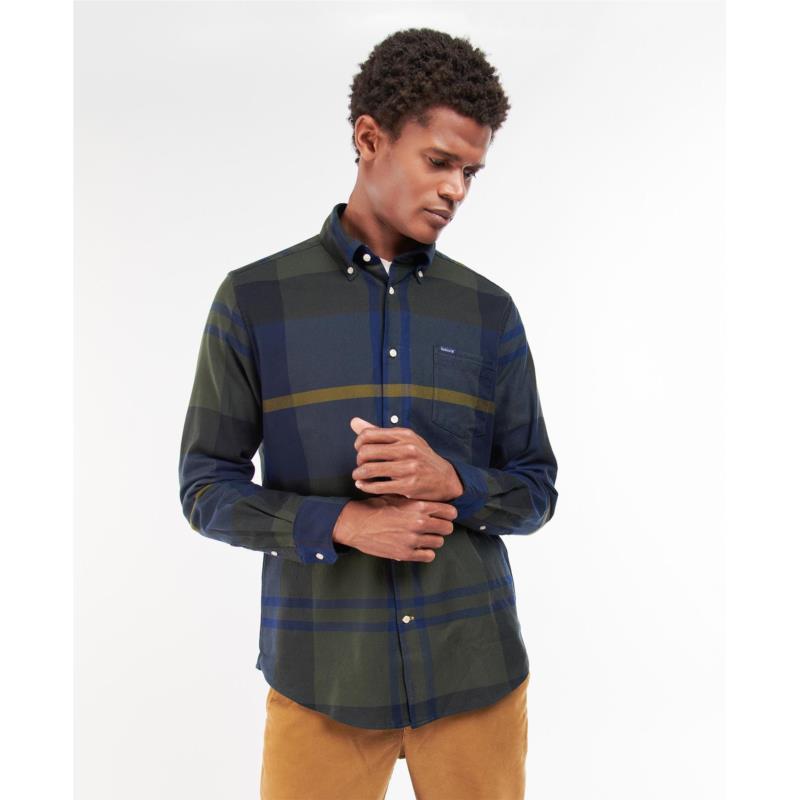 BARBOUR Dunoon Tailored Shirt MSH4980TN28 Olive Night
