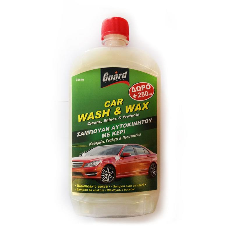 Guard Car Wash & Wax-Σαμπουαν αυτοκινήτου με κερί 500ML+250ML ΔΩΡΟ (02649)