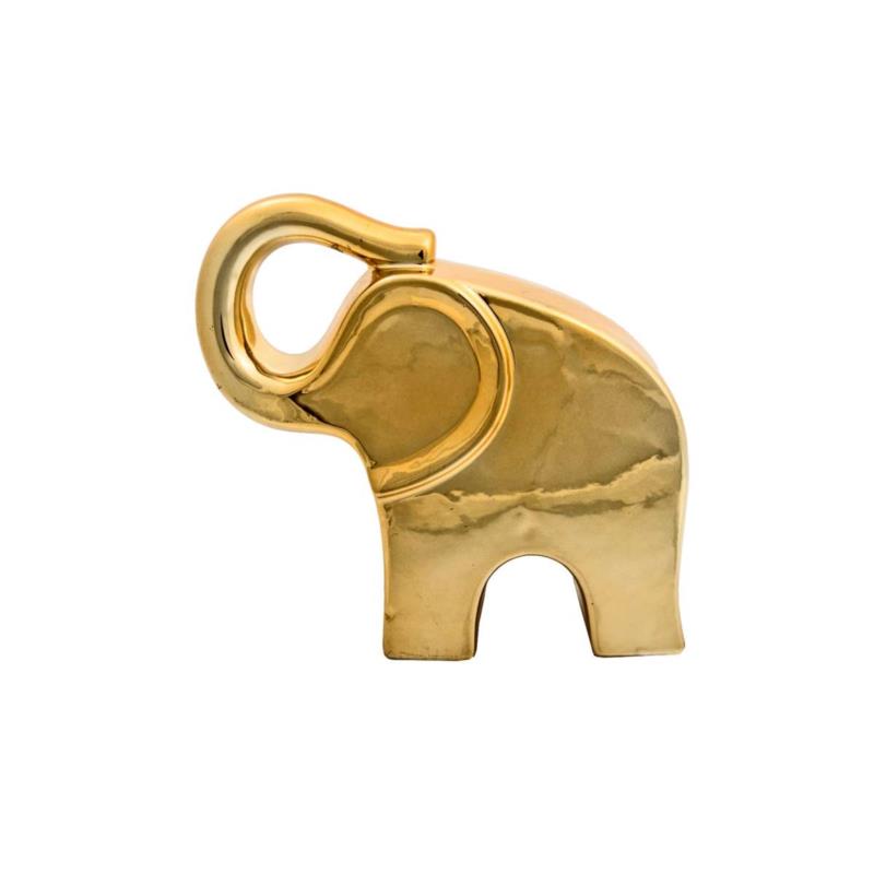 Διακοσμητικός Ελέφαντας Κεραμικός Χρυσός Art Et Lumiere 18x6x17,5εκ. 02898 (Υλικό: Κεραμικό, Χρώμα: Χρυσό ) - Art Et Lumiere - lumiere_02898