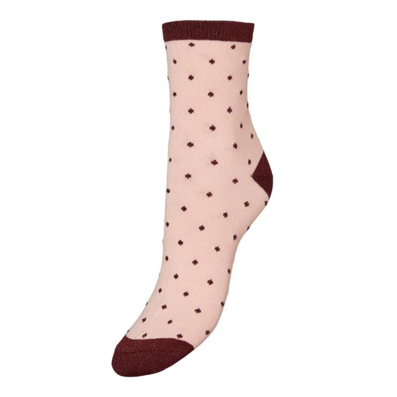 Vero Moda Κάλτσες Λεπτές Με Χριστουγεννιάτικο Μοτίβο Ροζ- Festive
