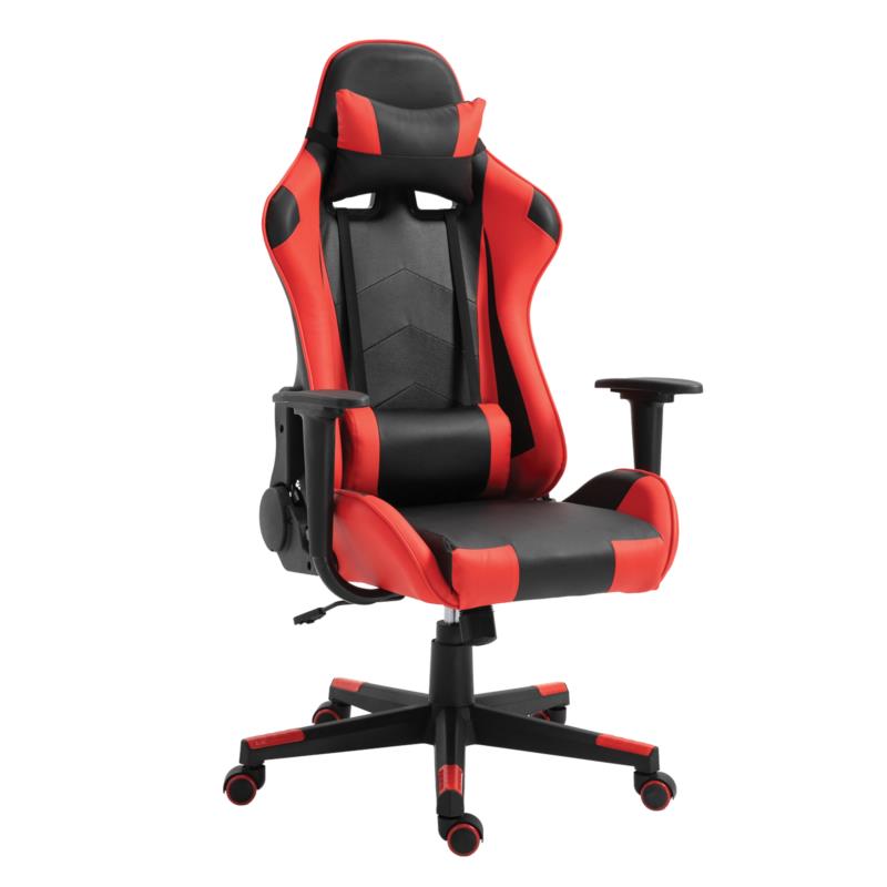 Artelibre Καρέκλα Γραφείου Gaming NAVAN Κόκκινο/Μαύρο PVC 68x53x122-131cm