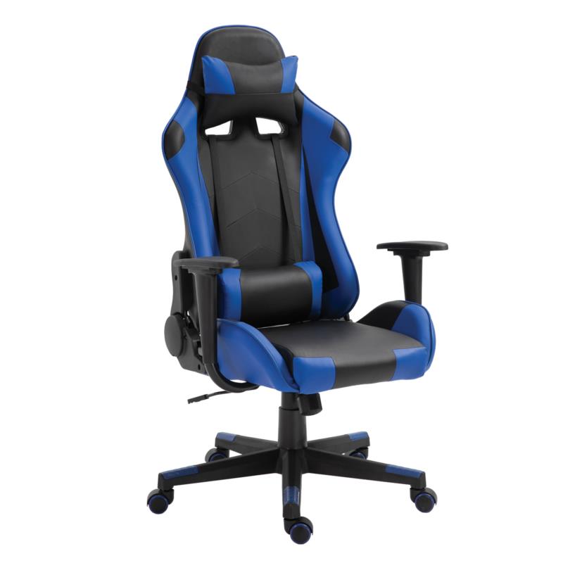 Artelibre Καρέκλα Γραφείου Gaming NAVAN Μπλε/Μαύρο PVC 68x53x122-131cm