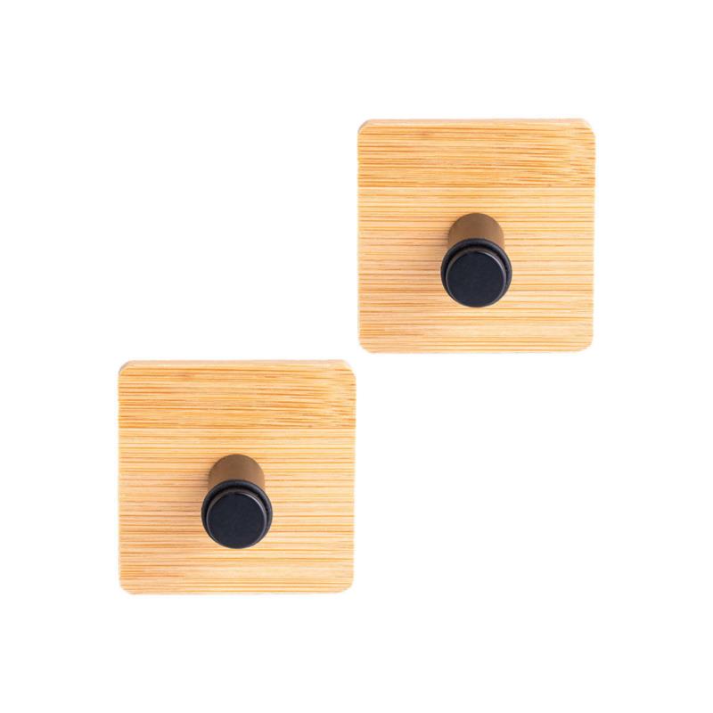Κρεμάστρα Επιτοίχια Μονή Σετ 2τμχ Αυτοκόλλητη Bamboo-Μεταλλική Μαύρη Essentials Estia 5x3,8x5εκ. 02-12793 (Υλικό: Μεταλλικό, Χρώμα: Μαύρο) - estia - 02-12793