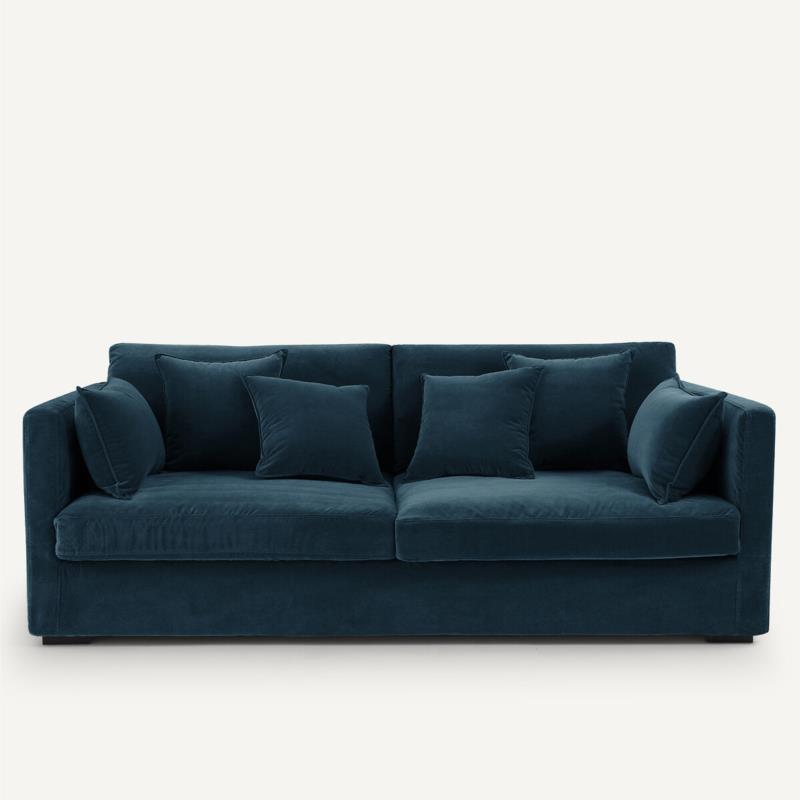 Καναπές από βελούδο Μ110xΠ185xΥ85cm