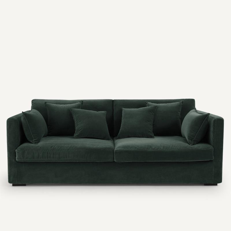 Καναπές από βελούδο Μ110xΠ185xΥ85cm