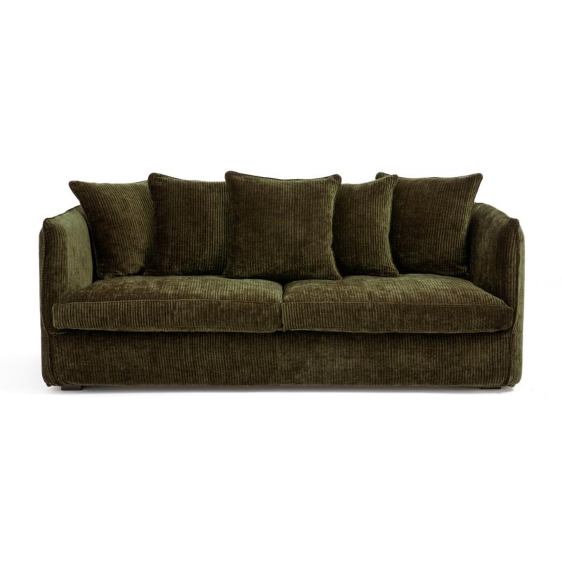 Καναπές-κρεβάτι από βελούδο κοτλέ Μ95xΠ182xΥ82cm
