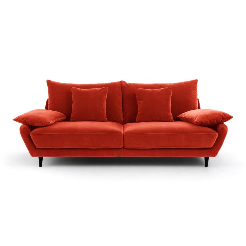 Καναπές από βελούδο Μ102xΠ185xΥ82cm