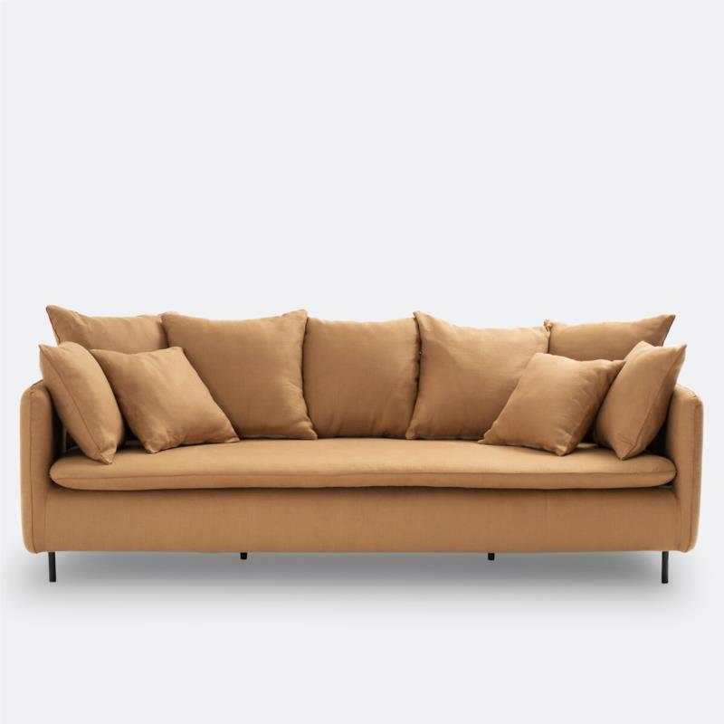 Καναπές 3 ή 5 θέσεων από λινό βισκόζη Μ98xΠ207xΥ84cm