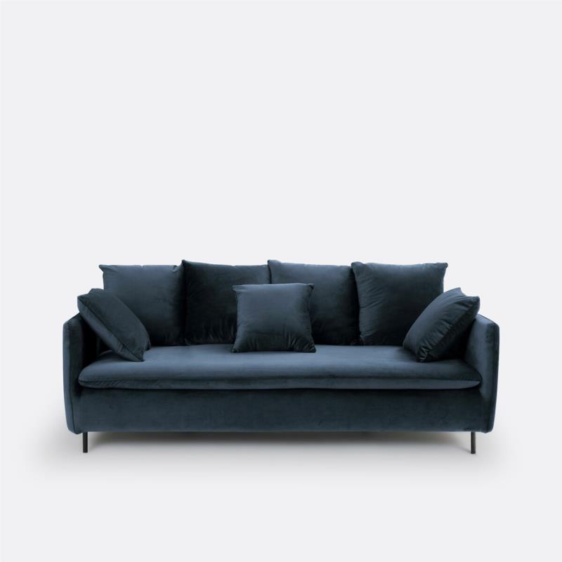Καναπές 3 ή 5 θέσεων από βελούδο Μ98xΠ207xΥ84cm