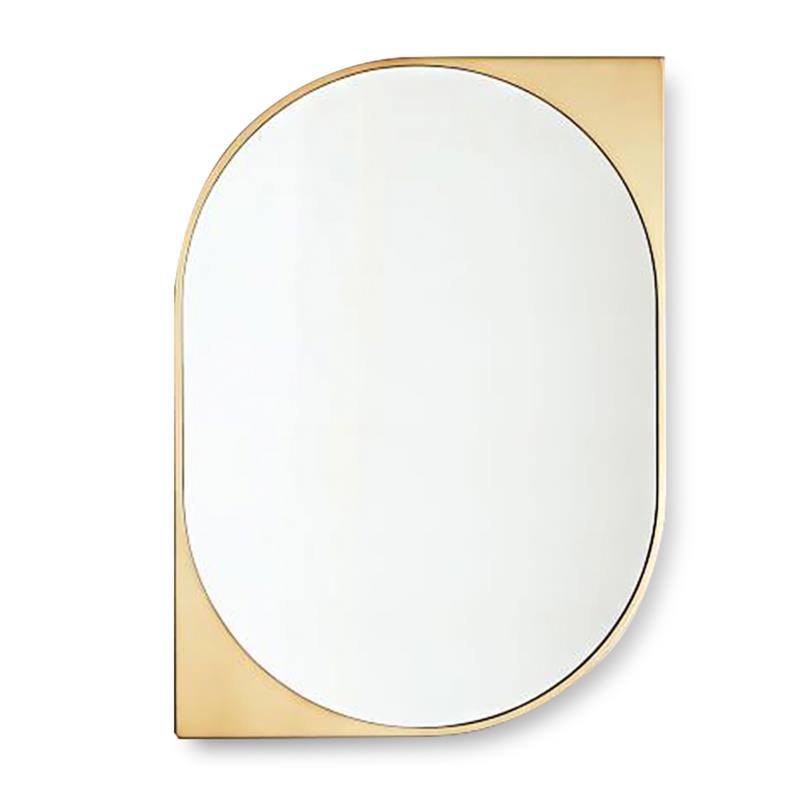 Artelibre Καθρέπτης Τοίχου Χρυσό Μέταλλο 50x70x3.5cm