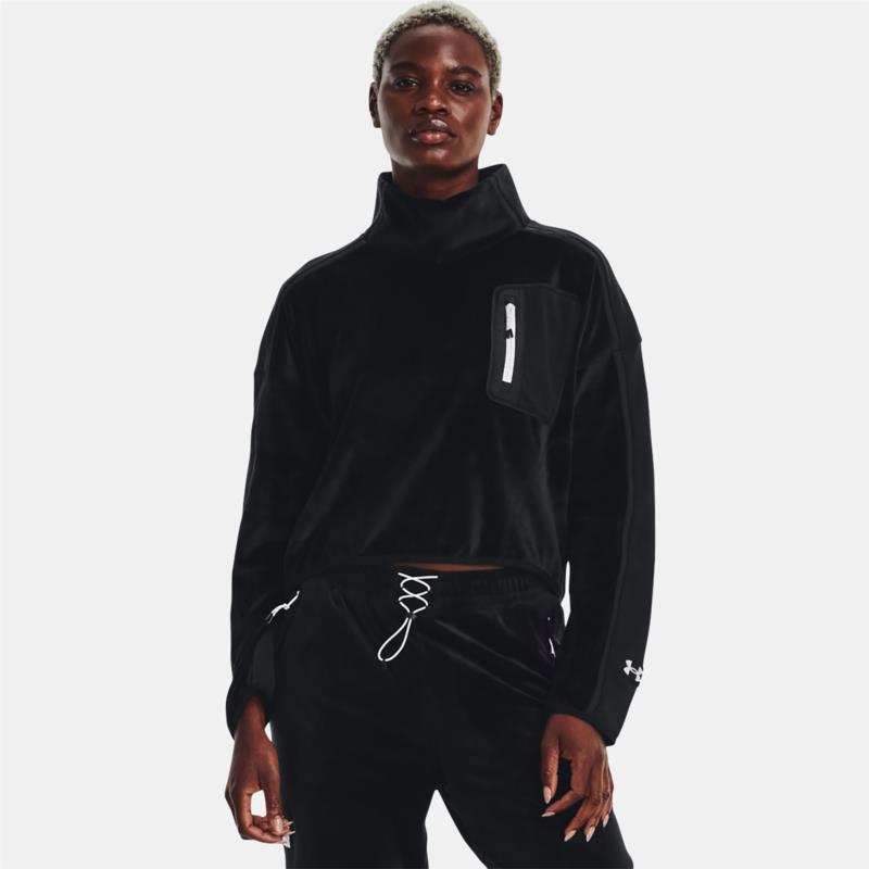 UA JOURNEY FLEECE MOCK LAYER ΜΑΥΡΟ