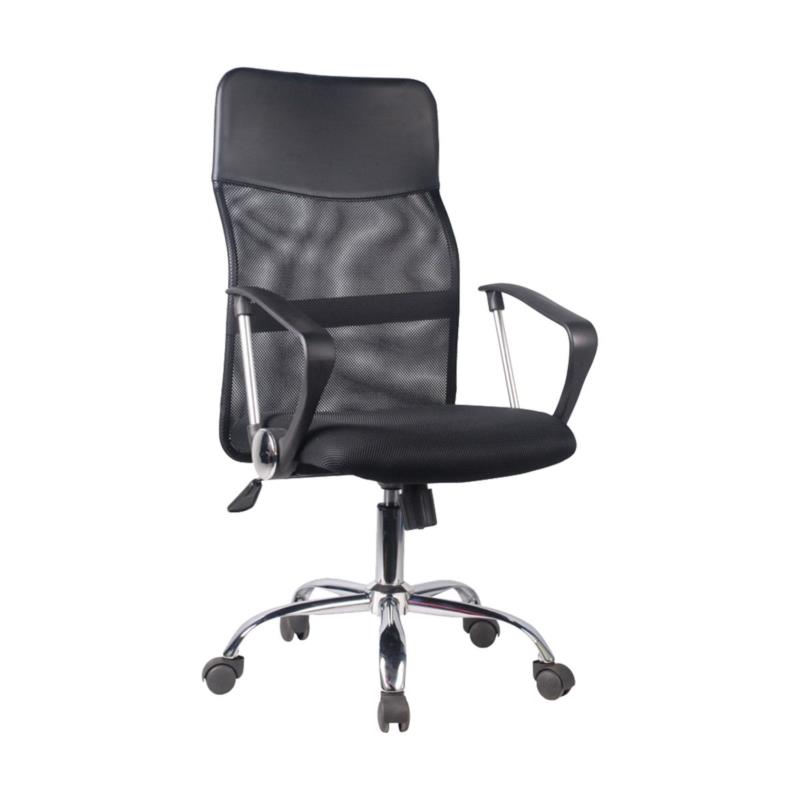 Artelibre Καρέκλα Γραφείου AΓNΩ Μαύρο PVC 58x60x105-115cm