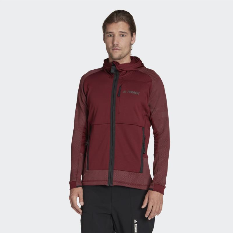 adidas Terrex Tech Flooce Hooded Hiking Fleece Jacket (9000132656_65923)